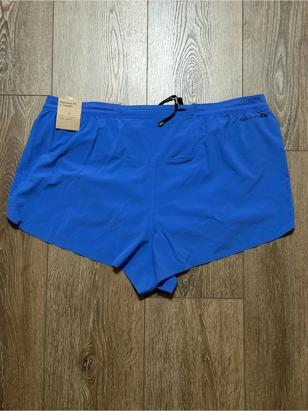 Nike Blue Athletic Running Shorts with Black Swoosh